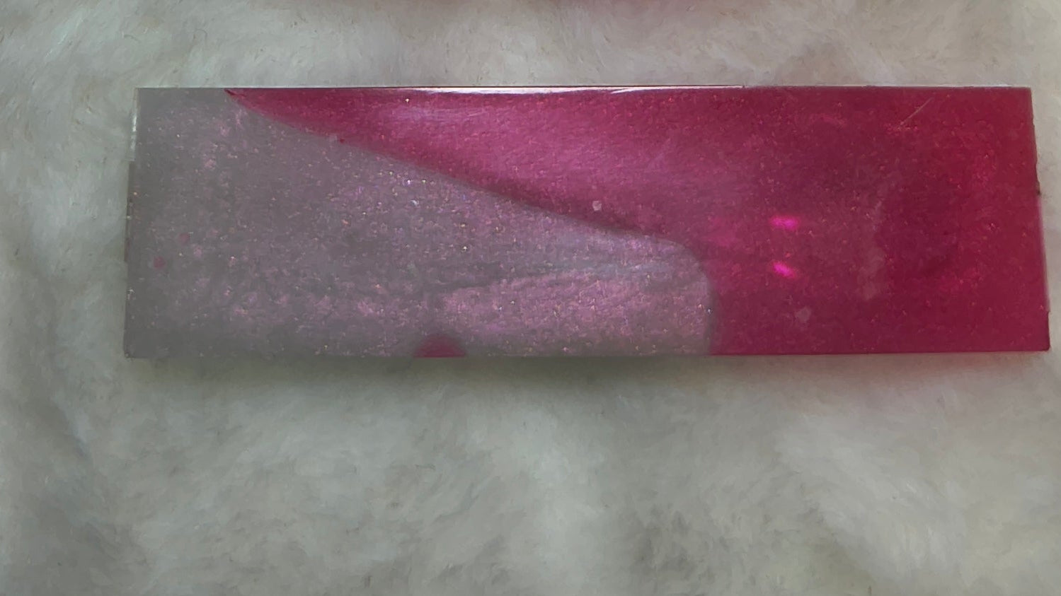 Hair Clips, three hair clips in beautiful pinks and gold.  Two match in style and color, with a heart shaped Keychain in a sparkles, all are resin