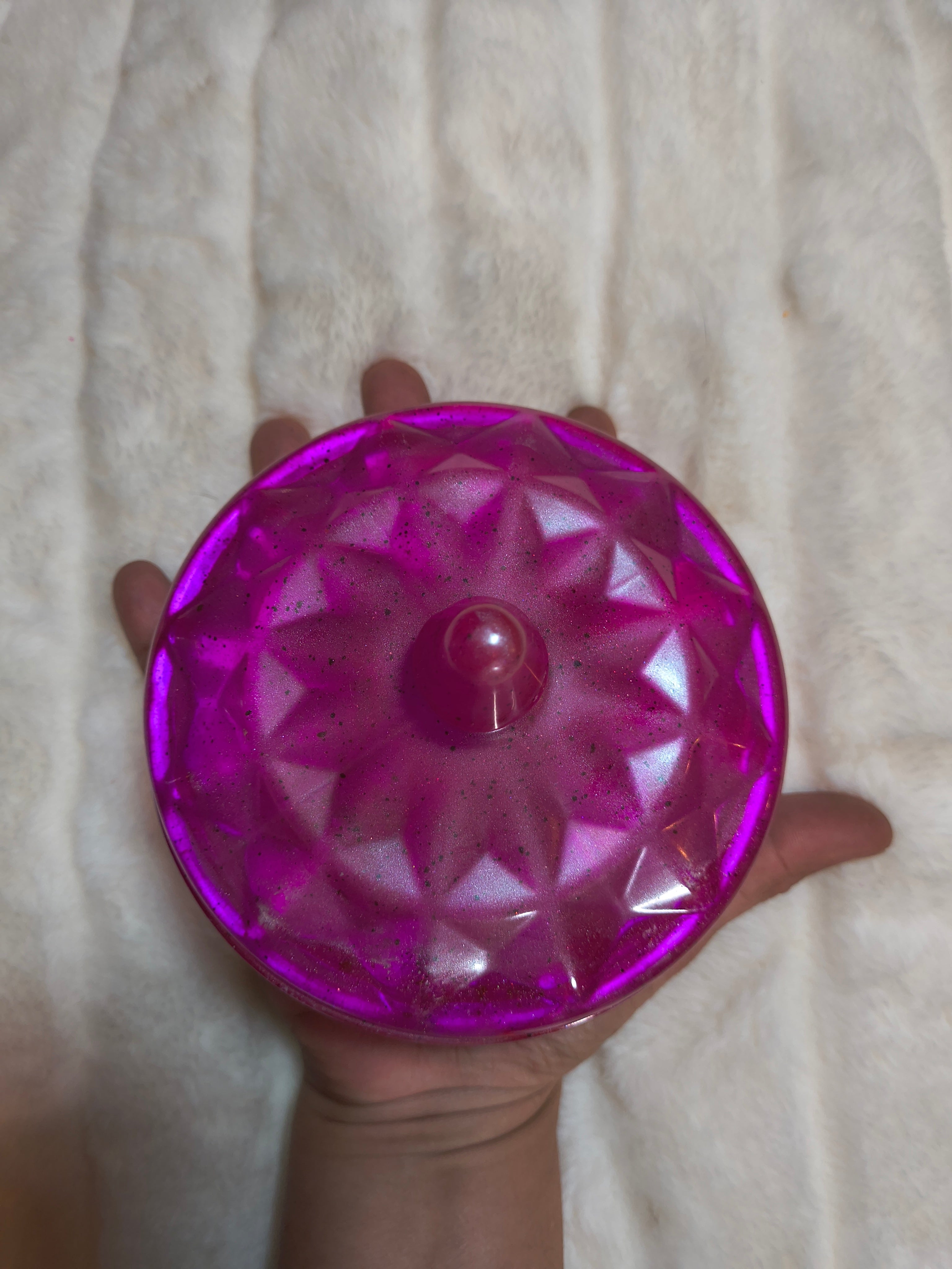 Sparkle Resin Trinket Holder with Lid