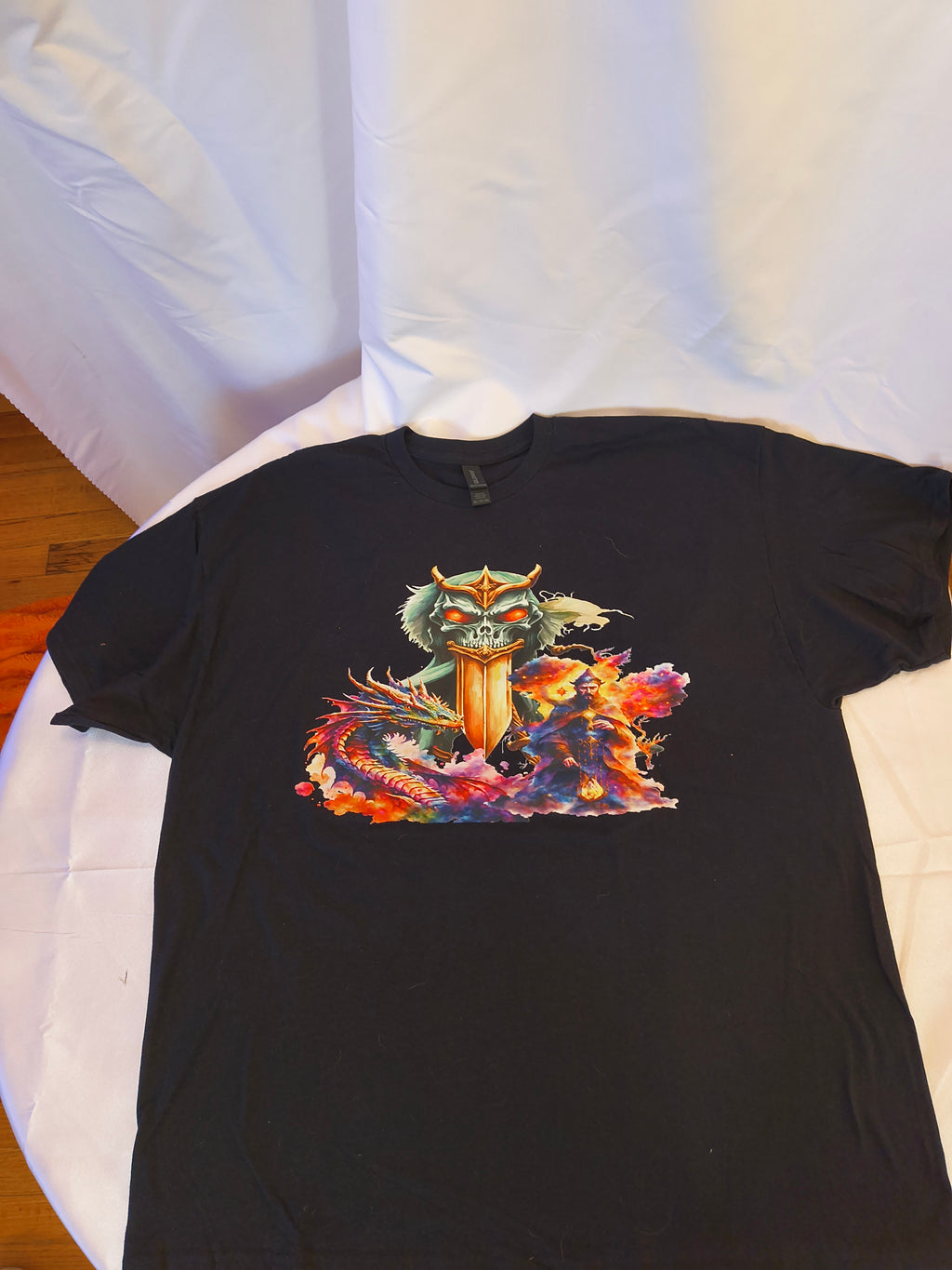 Short Sleeve T-Shirt, Black 100% Cotton, Dungeon and Dragons like theme